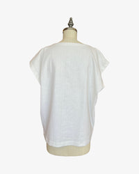 Linen Box Top | Lurex Pinstripe