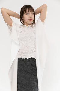 Selvedge Dolman Wrap | White