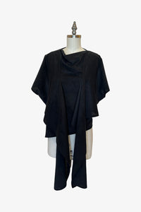Dolman Wrap | Black Perforated Ultrasuede