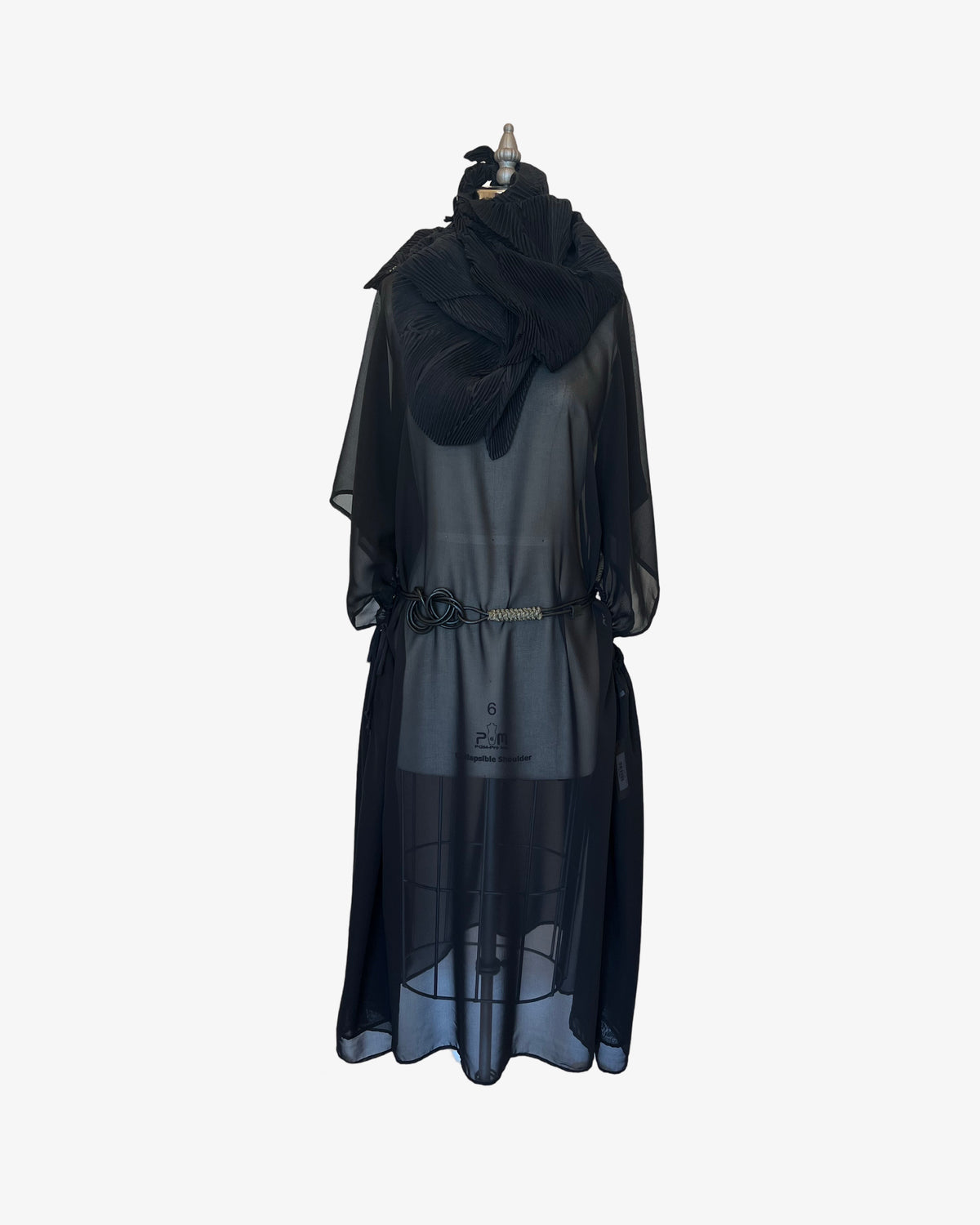 Chaos Pleated Scarf | Black
