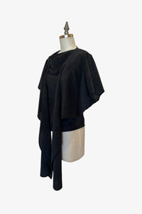 Dolman Wrap | Black Perforated Ultrasuede