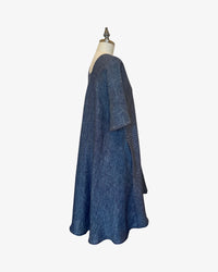 Linen Rorschach Dress | 2-Tone Navy