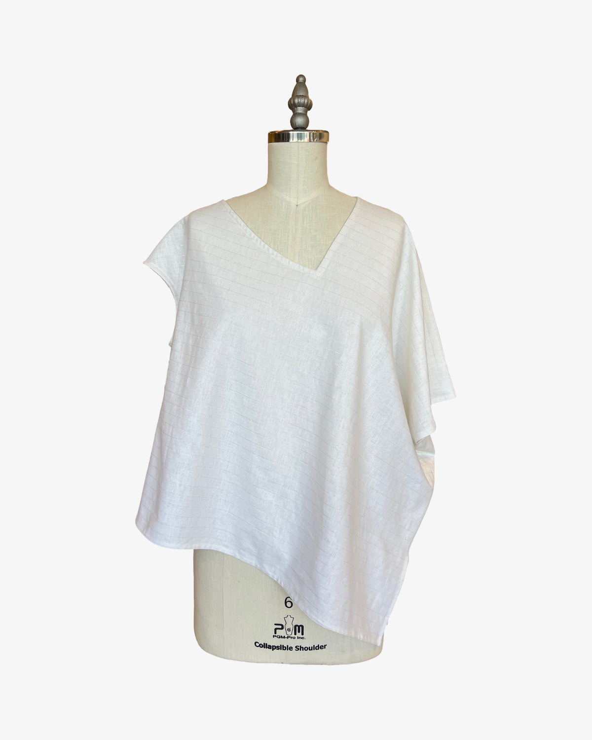 Linen Mojave Top | Lurex Pinstripe