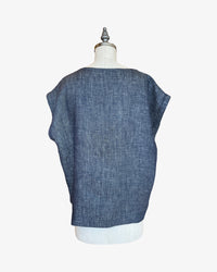 Linen Box Top | 2-Tone Navy