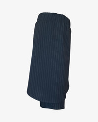 Asymmetrical Knee Skort | B/W Pinstripe
