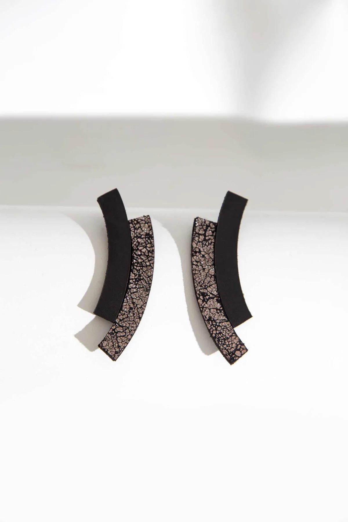 Duo Earrings | Black + Pewter