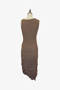 Moth Long Asymmetrical Dress | Latte