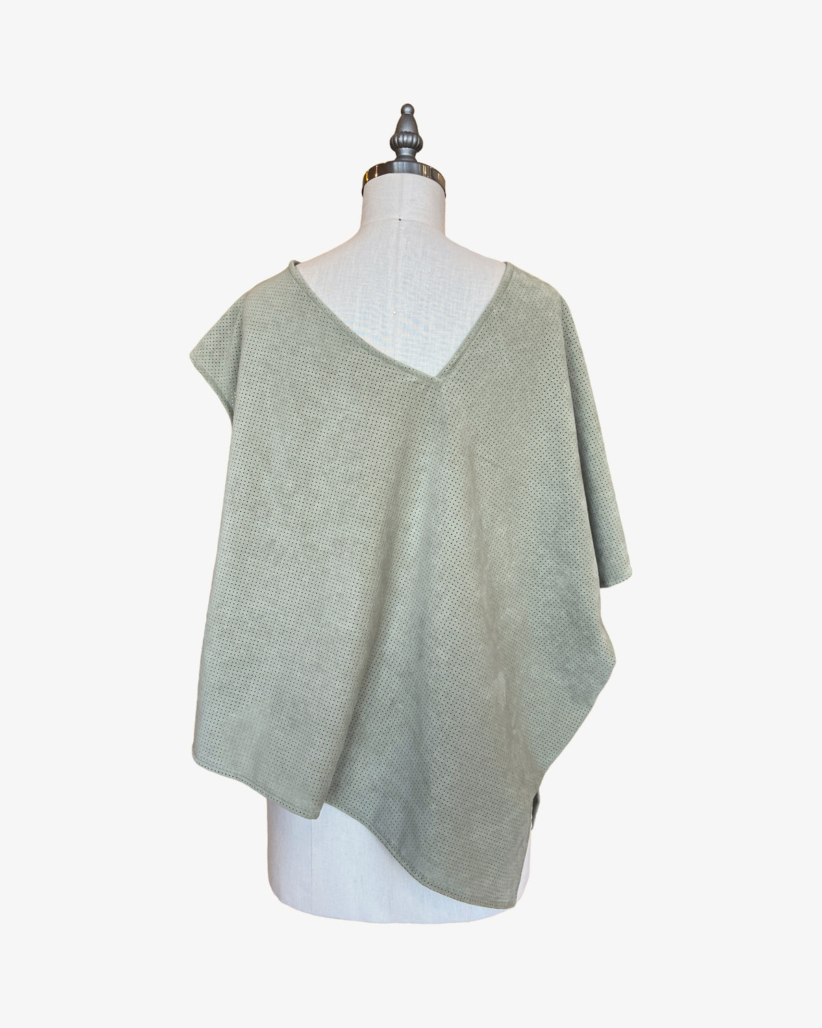 Mojave Top | Sage Perforated Ultrasuede