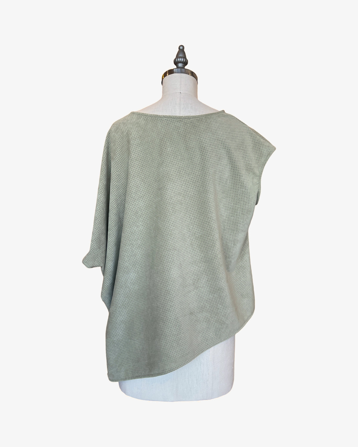 Mojave Top | Sage Perforated Ultrasuede