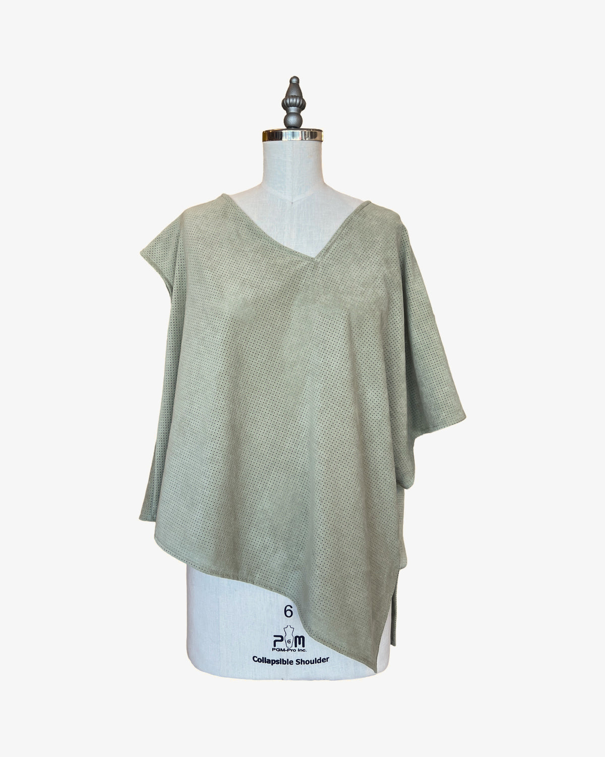Mojave Top | Sage Perforated Ultrasuede