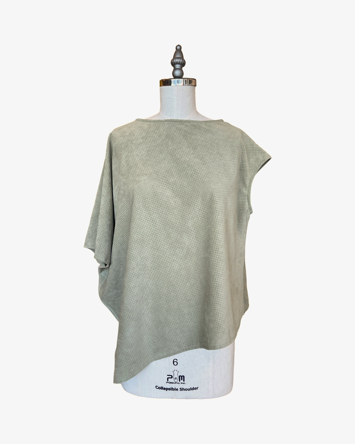 Mojave Top | Sage Perforated Ultrasuede