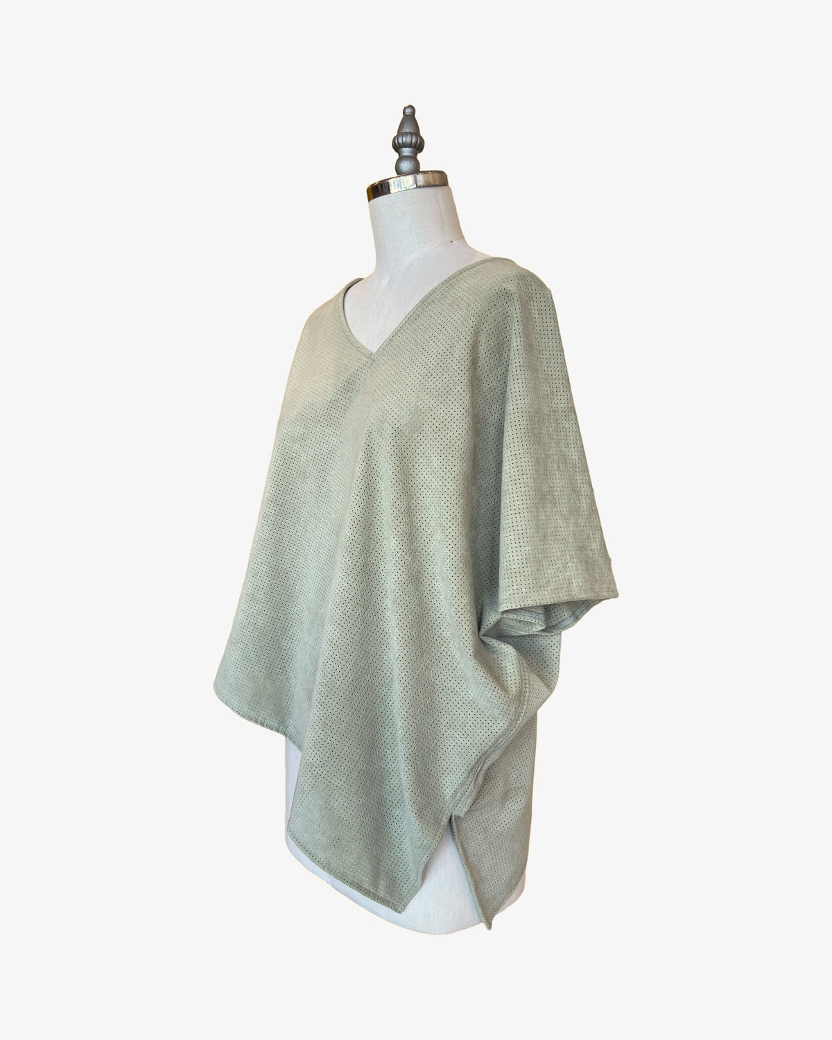 Mojave Top | Sage Perforated Ultrasuede