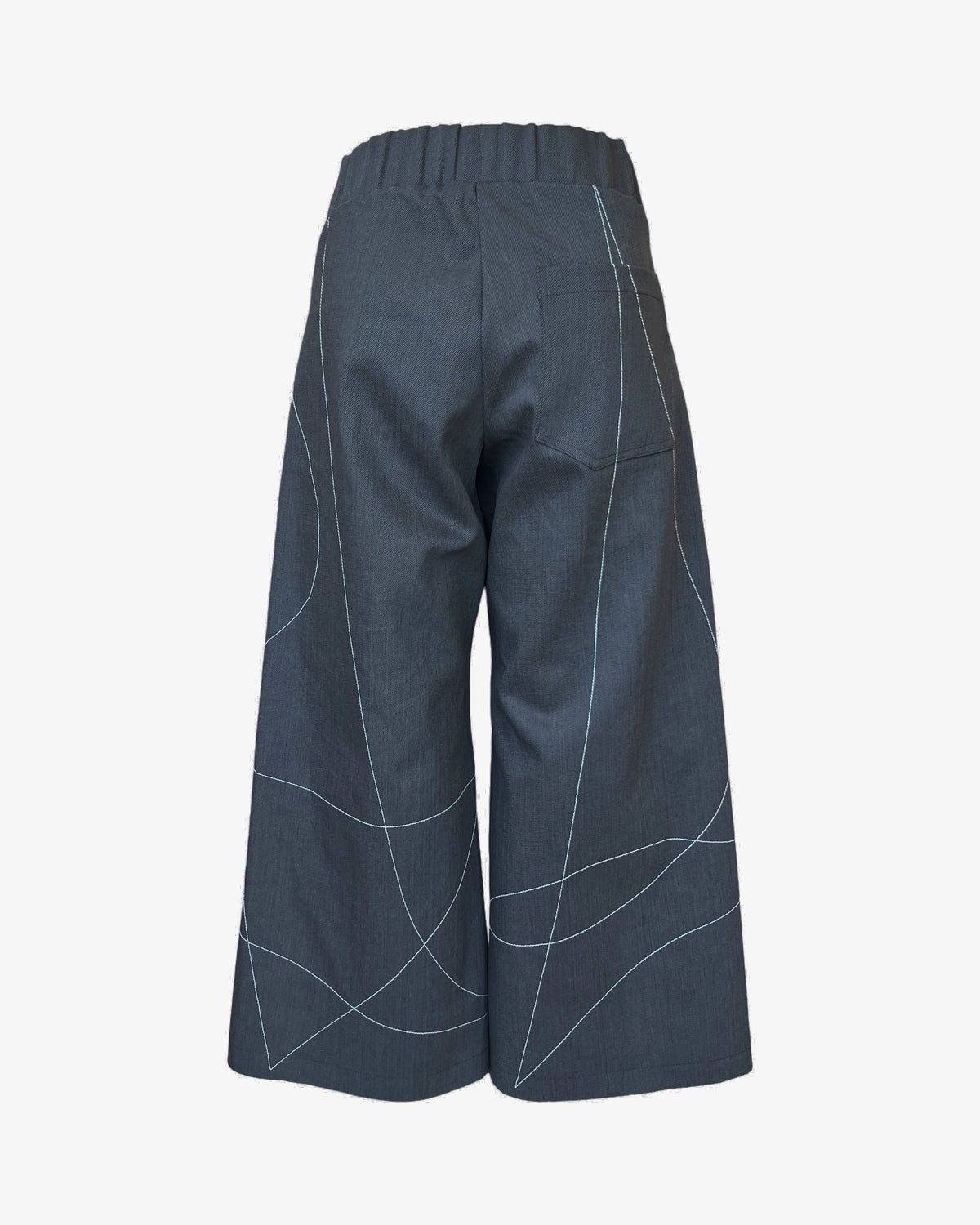 Scribble Step Stitch Pants V2 | Charcoal Denim