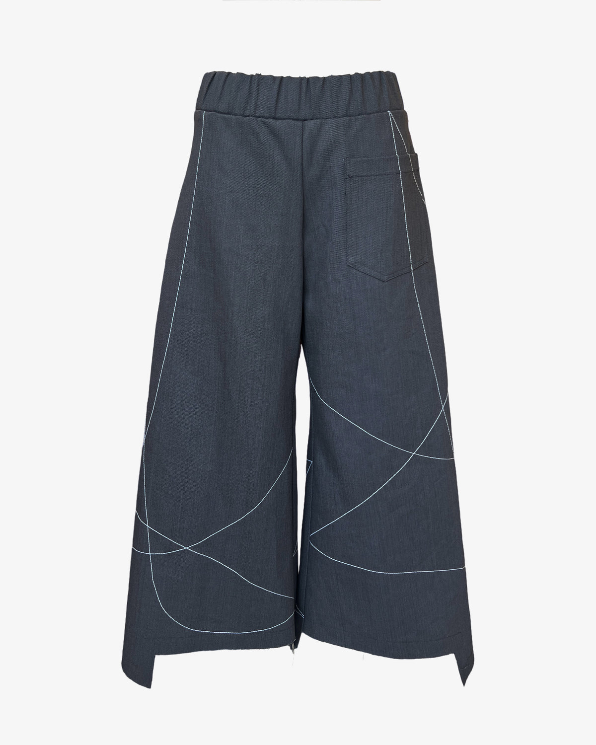 Scribble Step Stitch Pants V2 | Charcoal Denim