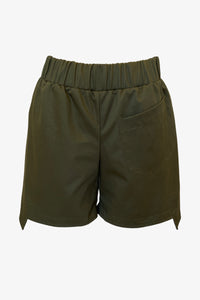 SALE Step Stitch Shorts | Organic Olive