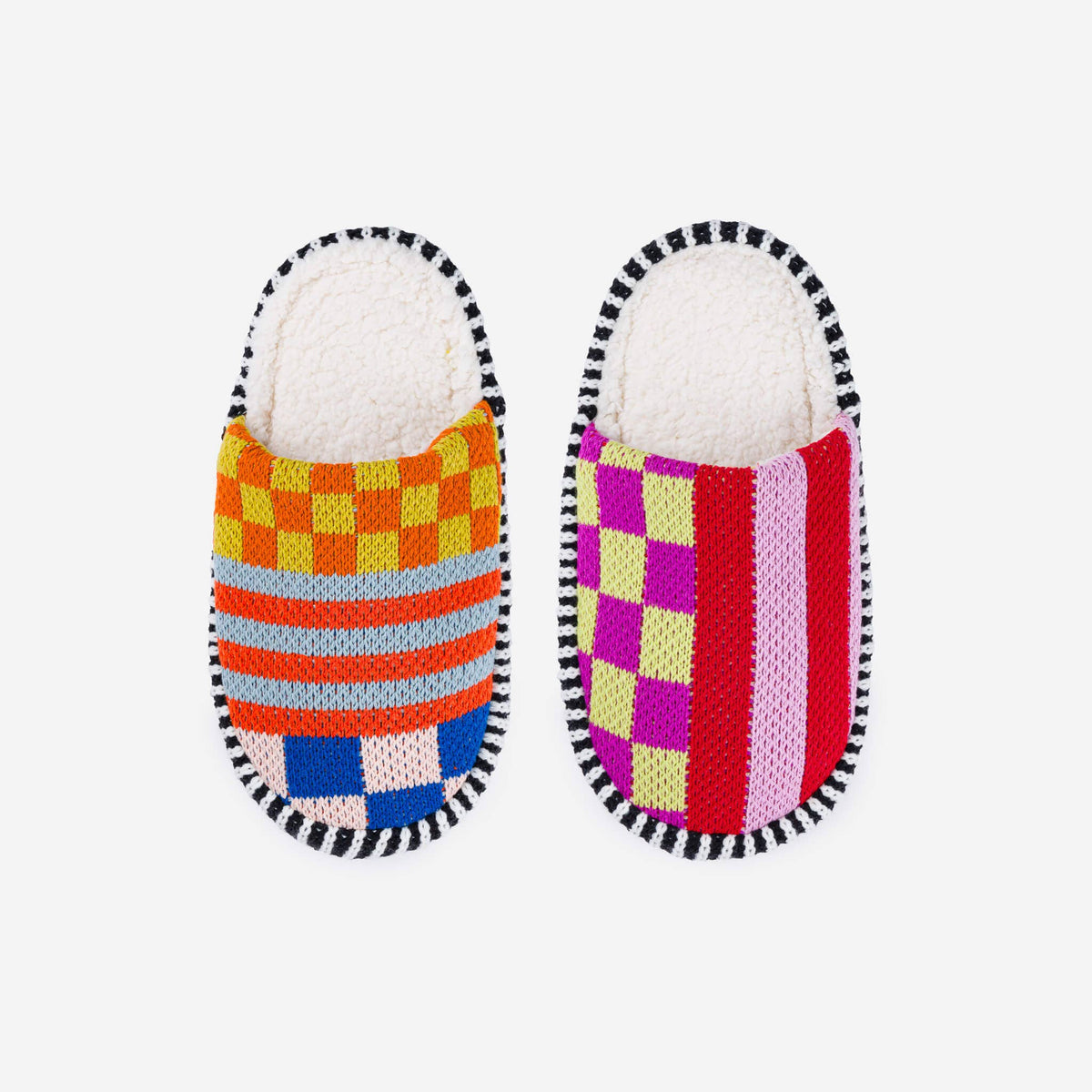 Pattern Patch Slide Slippers | Rainbow