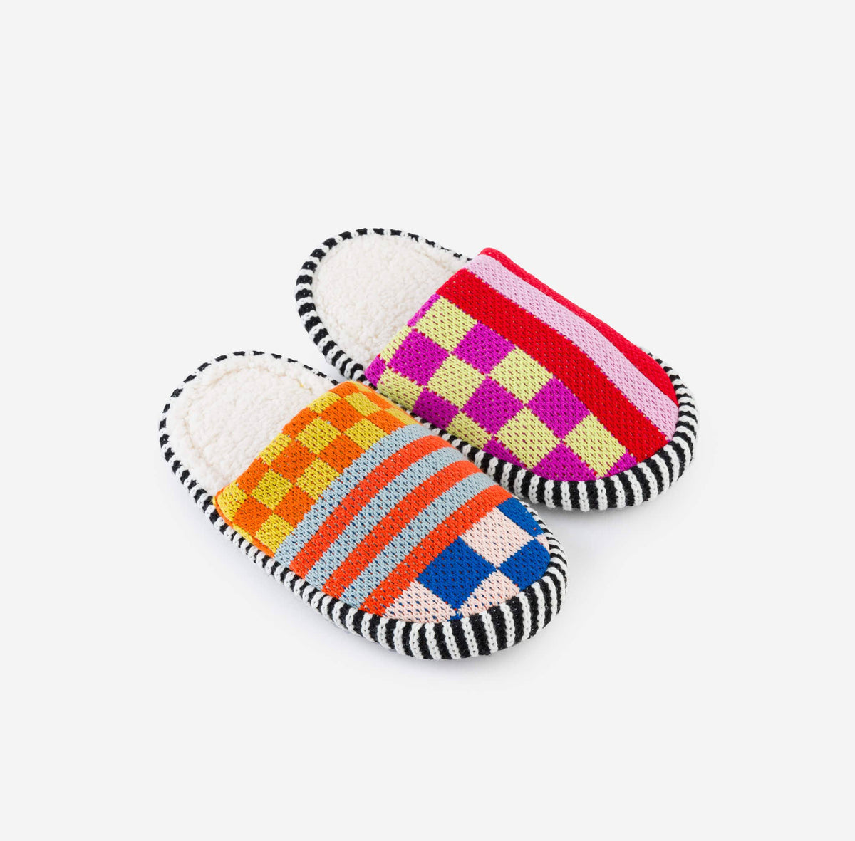 Pattern Patch Slide Slippers | Rainbow
