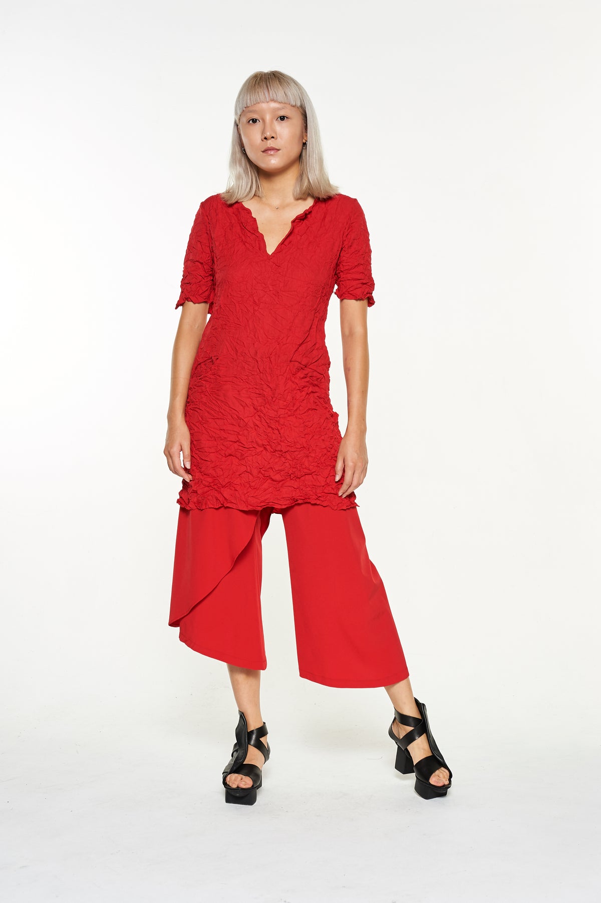 red skort pants