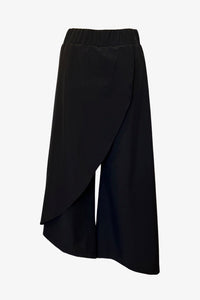 Long Asymmetrical Skort V2 | Techno Black