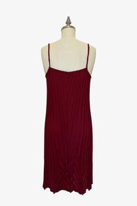 Sunburst Chevron Dress | Burgundy