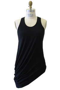Curve Tank in Black Bamboo Jersey