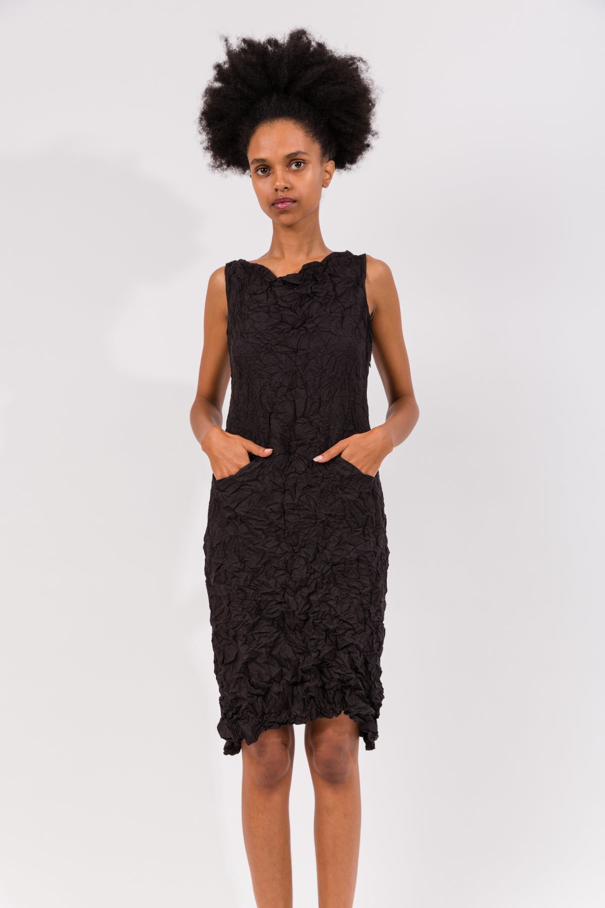 Moth Cowl Dress | Black