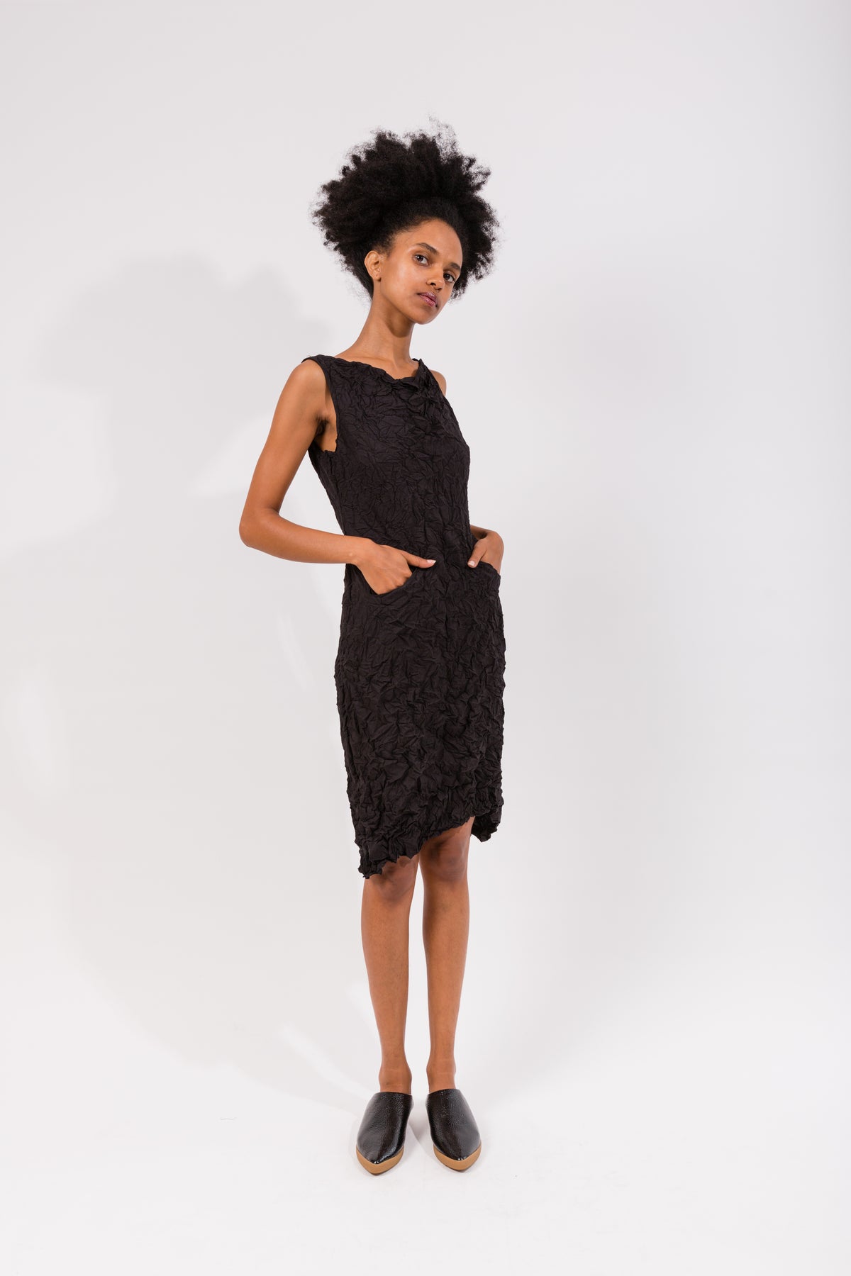 Moth Cowl Dress | Black