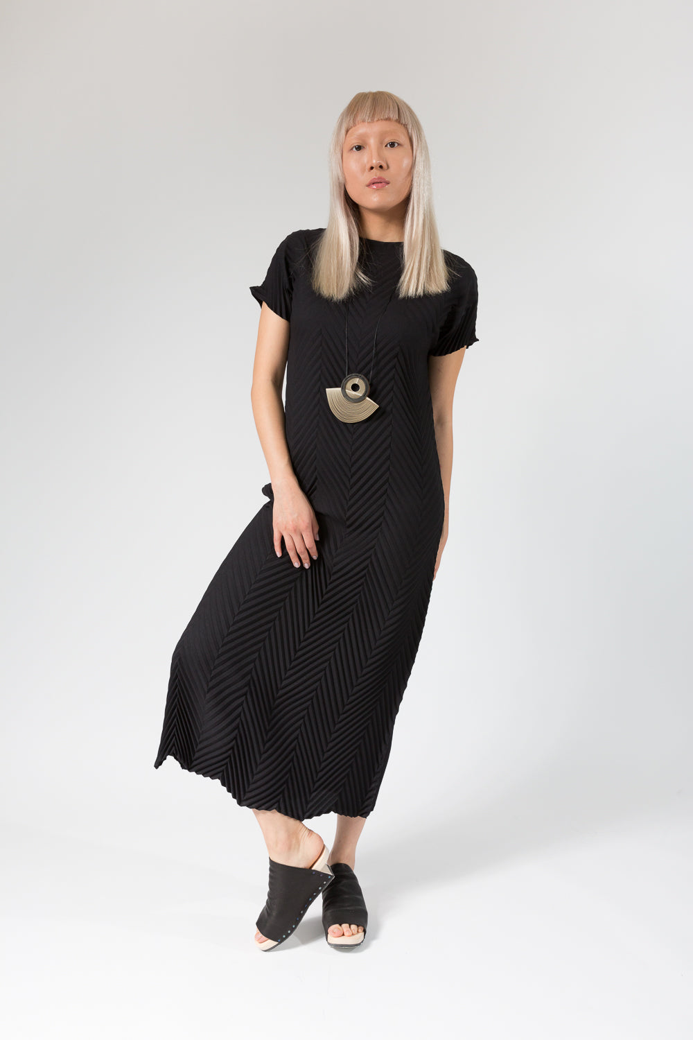 Reversible Chevron Maxi Dress | Black X-Black / M Reversible Chevron Maxi Dress | Black X-Black / M