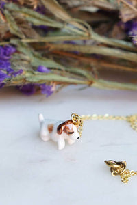 Tiny Jack Russell Puppy Necklace