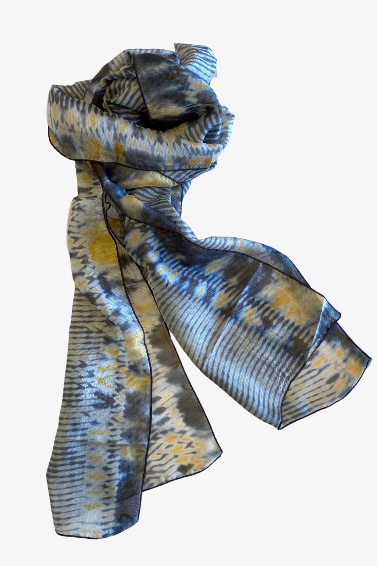 Shibori Dyed Silk Scarf | Aura