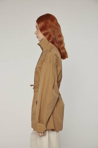 Tie Waist Utility Jacket | Khaki