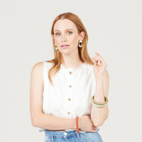 Simple Textile Bangle | Mint Wool