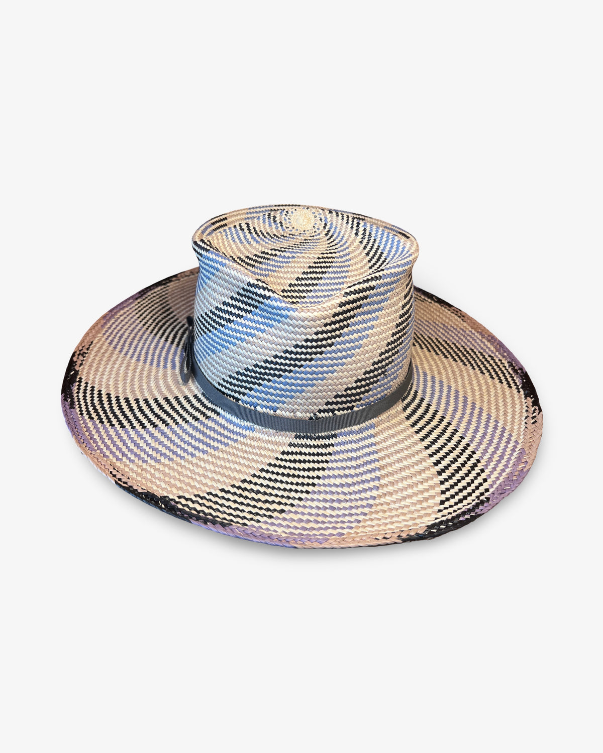 Striped Leo Sculpted Straw Fedora
