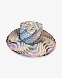 Striped Leo Sculpted Straw Fedora
