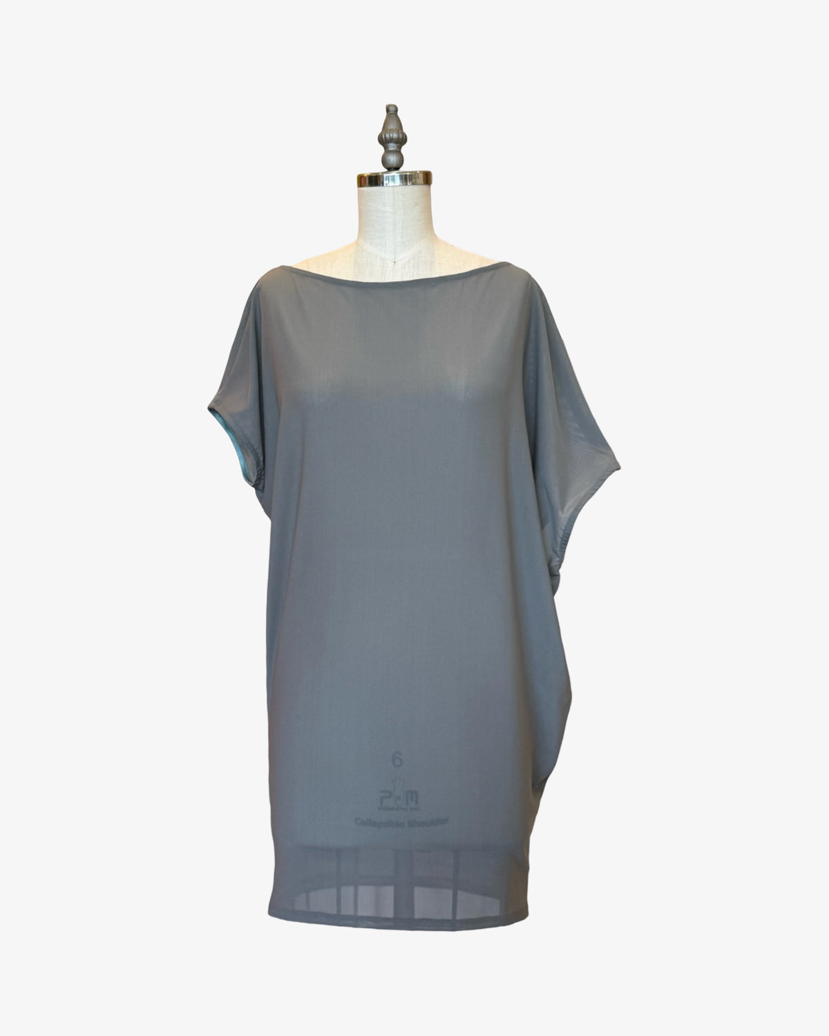 Andy Tunic comfortable flowy professional work wear grey front product shot