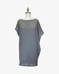 Andy Tunic comfortable flowy professional work wear grey front product shot