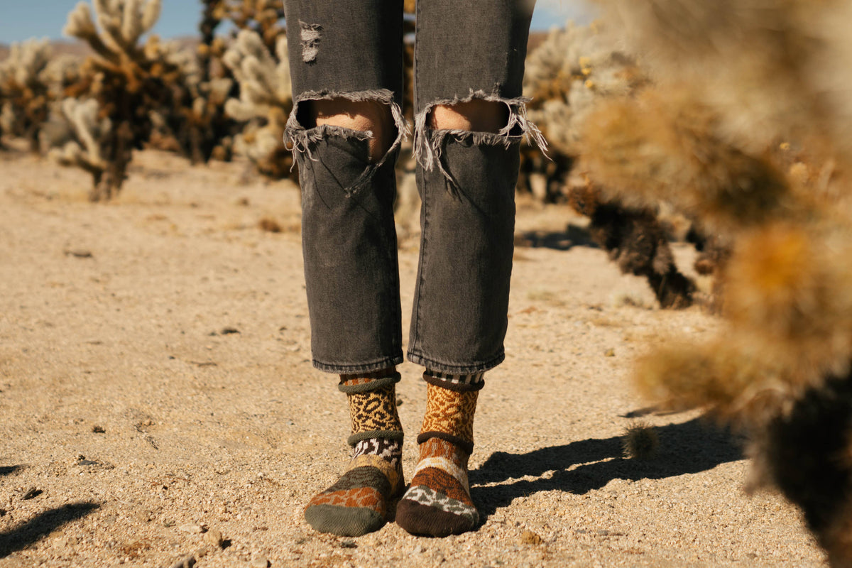 Mismatched Cotton Crew Socks | Savanna Crew Socks 