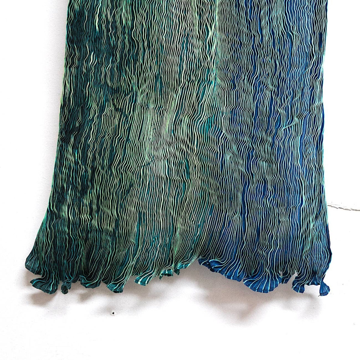Tie Dyed Silk Scarf | Blue Jade Teal
