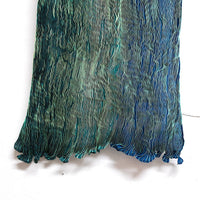 Tie Dyed Silk Scarf | Blue Jade Teal