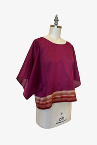 Lisbon Top | Orchid Merlot Saree