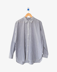 Light Weight Owen Shirt | Denim Stripe On White