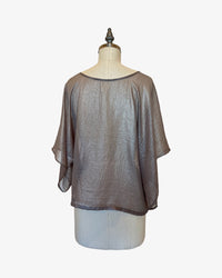 Lisbon Top | Sheer Champagne Shimmer