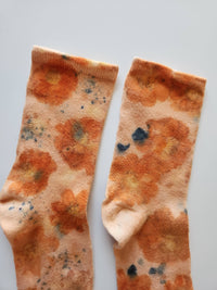 Flower Power Cotton Crew Sock | Cream Floral