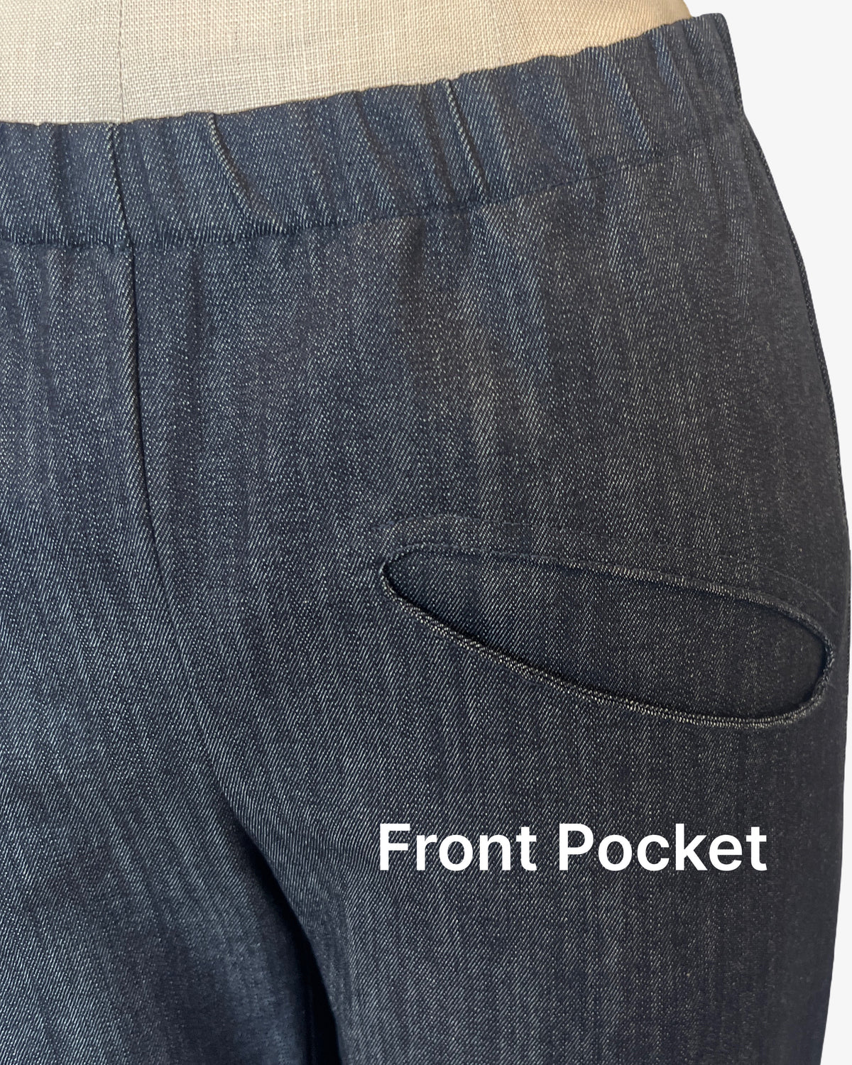 Pocket Capri | Striated Denim