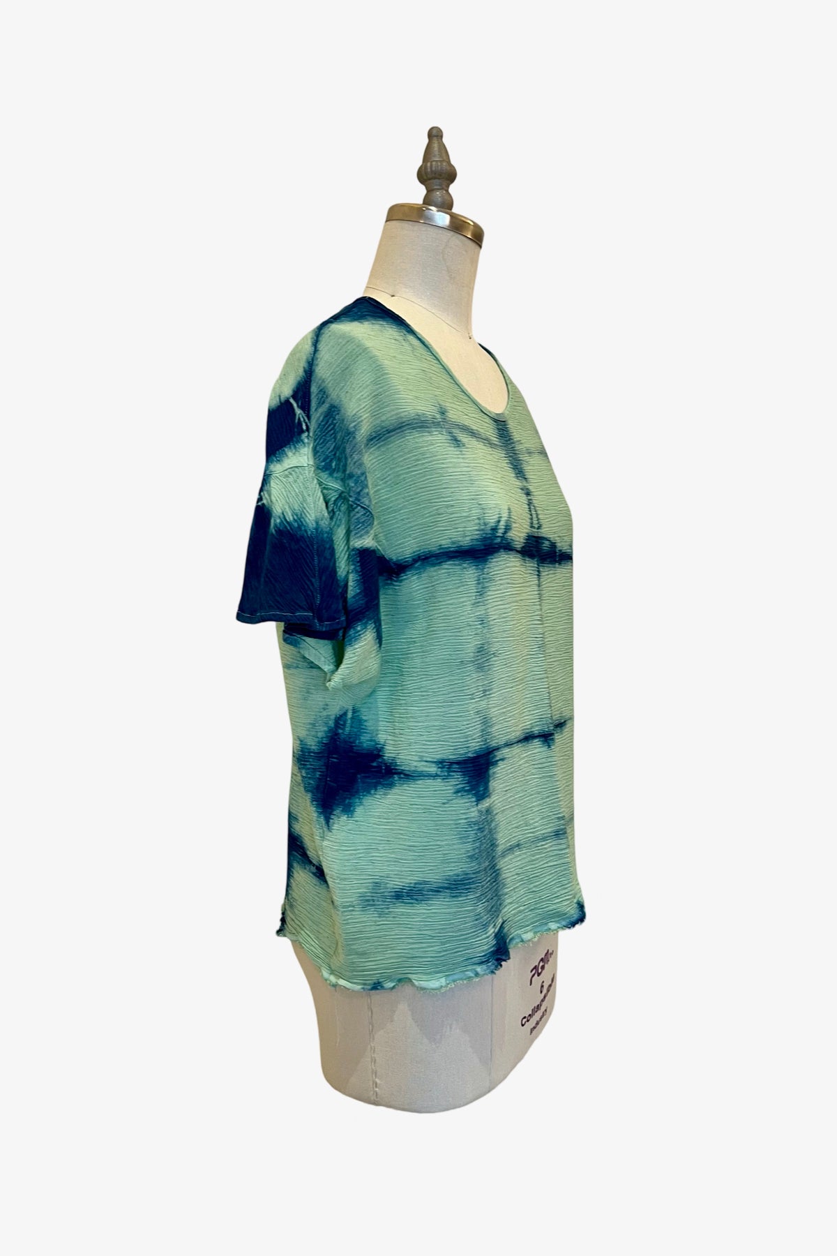 Linen Sara Top | Indigo Mint Tie Dye