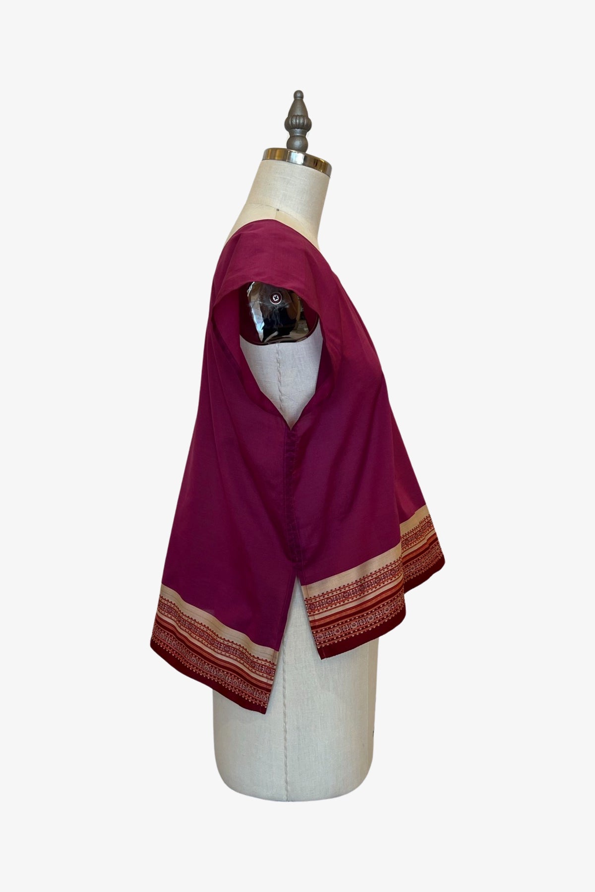 Selvedge Top | Orchid Merlot Saree