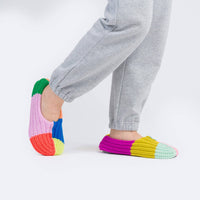Mismatch Rib Slippers | Rainbow