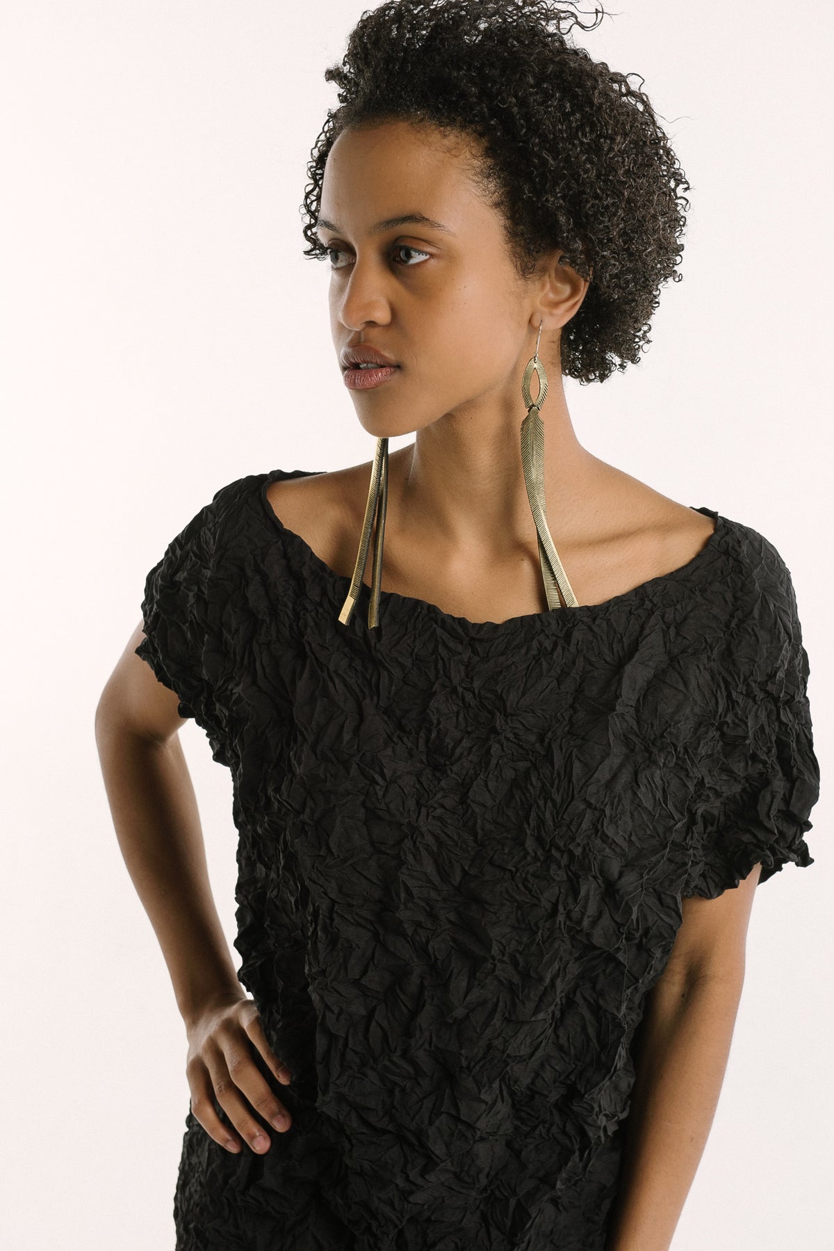 Chevron Tie Earrings | Gold