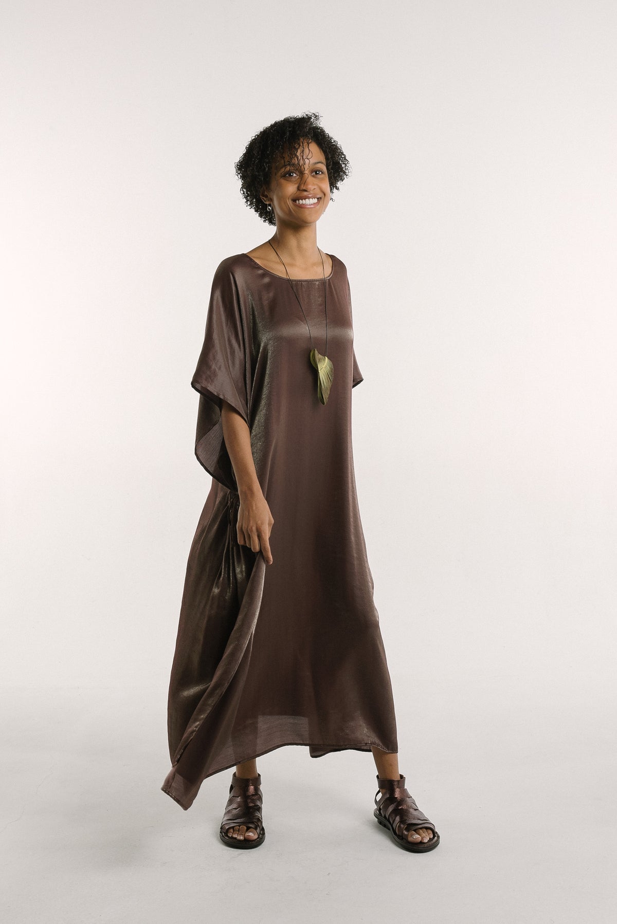 Convertible Lisbon Dress | Metallic Raisin