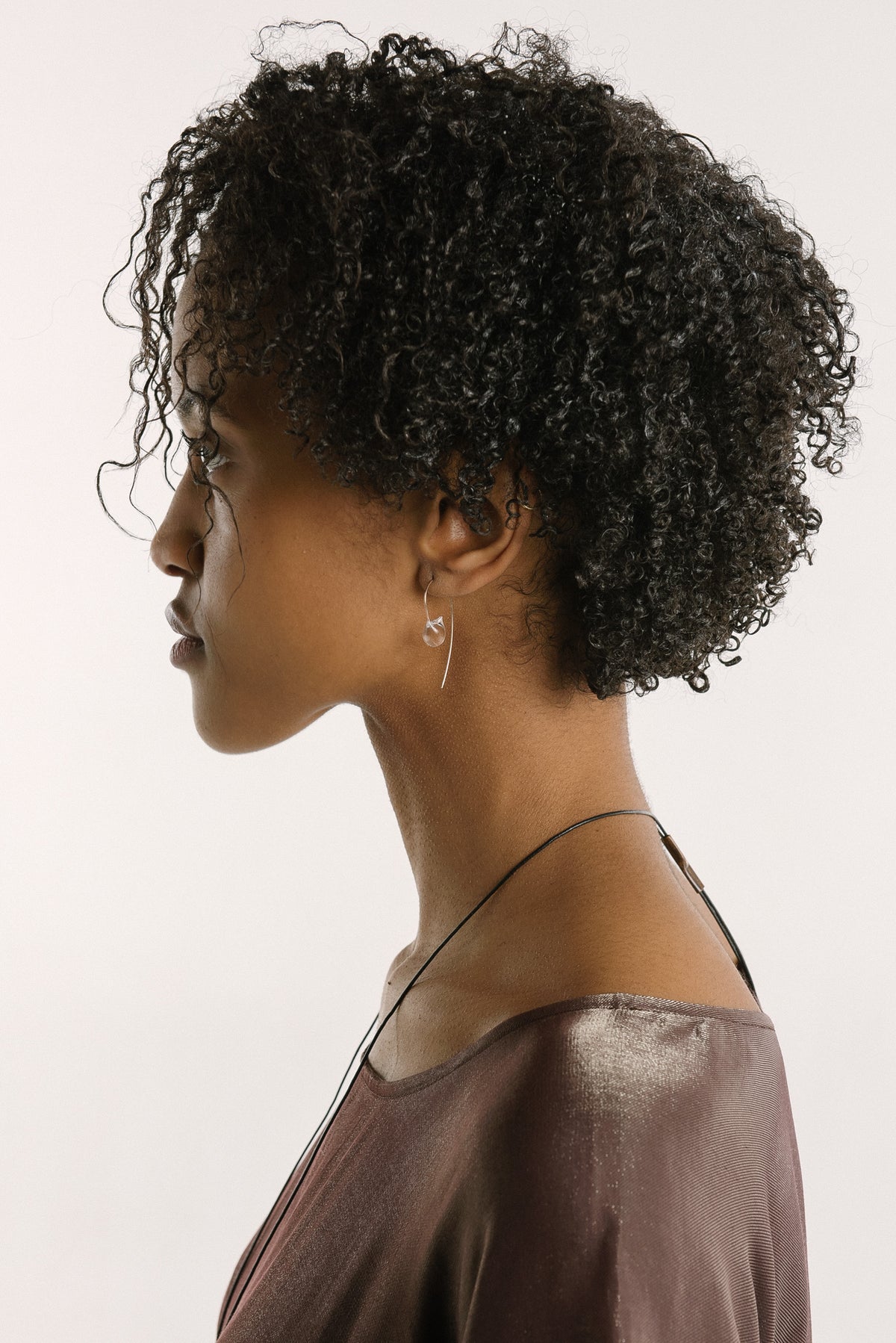 Droplet Stem Earrings | Clear